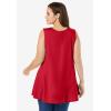 Woman Within Plus Size Sleeveless Fit-And-Flare Tunic Top(Soft Iris)