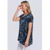 Woman Within Plus Size Textured Pointed Hem Tunic(Black Tie Dye Palm)