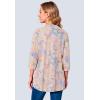 Woman Within Plus Size V-Neck Pintucked Tunic(Peach Faded Floral)