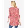 Woman Within Plus Size V-Neck Pintucked Tunic(Sweet Coral Floral)