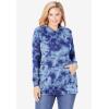 Woman Within Plus Size Waffle-Thermal Hoodie(Deep Claret)