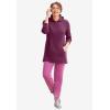 Woman Within Plus Size Waffle-Thermal Hoodie(Pine)