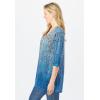 Woman Within Plus Size Watercolor Tunic(Blue Ombre Paisley)