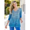 Woman Within Plus Size Watercolor Tunic(Melon Border Floral)