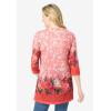 Woman Within Plus Size Watercolor Tunic(Melon Border Floral)