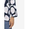 ellos Plus Size Bell Sleeve A-Line Knit Tunic(Navy Graphic Print)