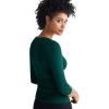 ellos Plus Size Cotton Spandex Scoop Neck 3/4 Sleeve Tee(Navy/White Stripe)