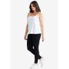 ellos Plus Size Cotton Spandex Scoop Neck Sleeveless Cami(Black)