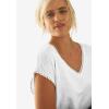 ellos Plus Size Crochet Trim Tee(Seamist)