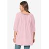 ellos Plus Size Crochet Trim Tunic(Misty Rose)