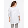 ellos Plus Size Crochet Trim Tunic(White)