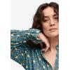 ellos Plus Size Floral Notch-Neck Blouse(Rainforest Green Floral)