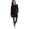 ellos Plus Size French Terry Love Tunic Sweatshirt(Black)
