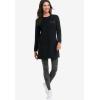 ellos Plus Size French Terry Love Tunic Sweatshirt(Black)