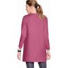 ellos Plus Size French Terry Love Tunic Sweatshirt(Cherry Glow)