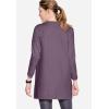 ellos Plus Size French Terry Love Tunic Sweatshirt(Dusty Purple)