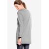 ellos Plus Size French Terry Love Tunic Sweatshirt(Misty Rose)