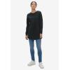 ellos Plus Size French Terry Sweatshirt Tunic With Shirttail Hem(Heather Grey)