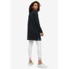 ellos Plus Size French Terry Tunic Dress(Black)