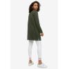 ellos Plus Size French Terry Tunic Dress(Deep Olive)