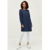 ellos Plus Size French Terry Tunic Dress(Navy)