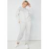 ellos Plus Size Hooded Fleece Boxy Sweatshirt(Misty Rose)