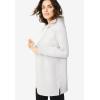 ellos Plus Size Hooded Sweatshirt Tunic(Aqua Sky)