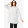 ellos Plus Size Hooded Sweatshirt Tunic(Black)
