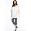 ellos Plus Size Linen-Blend Hanky Hem Tunic(Vintage Plum)
