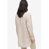 ellos Plus Size Oversized Linen-Blend Boyfriend Shirt(Sage Mist)