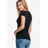 ellos Plus Size Scoop Neck Tee(Black)