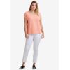 ellos Plus Size Scoop Neck Tee(Black)