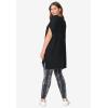 ellos Plus Size Stretch Knit Scoop Neck Oversized Tunic(Sweet Olive)