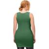 ellos Plus Size Stretch Knit Scoop Neck Sleeveless Long Tank(Forest Jade)