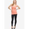 ellos Plus Size Stretch Knit Scoop Neck Sleeveless Long Tank(Raspberry Sorbet)