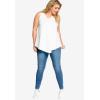 ellos Plus Size V-Neck Pointed Front Tank(Misty Rose)