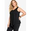 ellos Plus Size V-Neck Pointed Front Tank(Misty Rose)