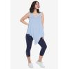 ellos Plus Size V-Neck Pointed Front Tank(Pretty Lavender)