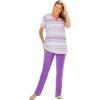 Woman Within Plus Size 7-Day Notch-Neck Tunic(Pretty Violet Surf Tide)