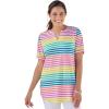 White Colorful Stripe