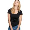 ellos Plus Size Scoop Neck Tee(Black)