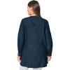 ellos Plus Size Snap Front Denim Tunic(Indigo)