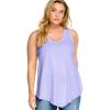 ellos Plus Size V-Neck Pointed Front Tank(Pretty Lavender)