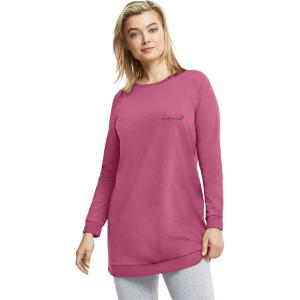 ellos Plus Size French Terry Love Tunic Sweatshirt(Cherry Glow)