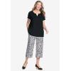 Woman Within Plus Size Layered-Look Tee(Pale Seafoam)