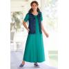 Woman Within Plus Size Perfect Short-Sleeve Scoopneck Maxi Tee Dress(Sweet Coral)