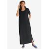 Woman Within Plus Size Perfect Short-Sleeve Scoopneck Maxi Tee Dress(Sweet Coral)
