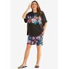 Woman Within Plus Size Relaxed Tee(White Graphic)
