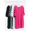 Woman Within Plus Size Cut-Out Sleeve Tunic(Black)