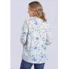 Woman Within Plus Size Perfect Pintuck Tunic(White Butterflies)
